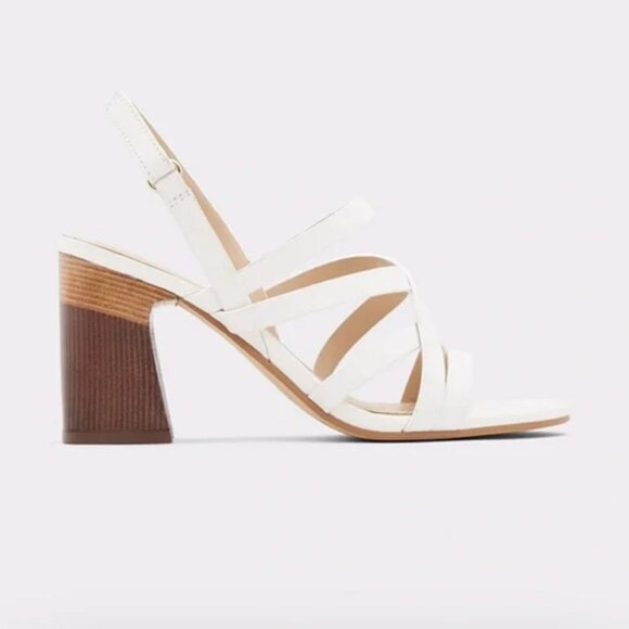 Aldo Dindiloa White Women's Heels white 3.5 inch heel - Picture 5 of 16